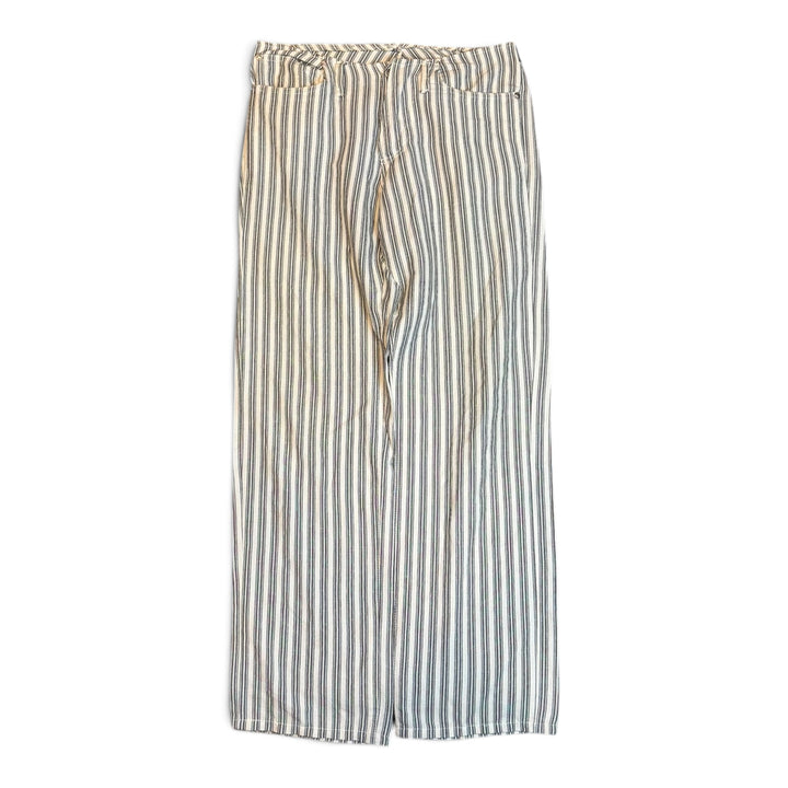 Vintage Versace Jeans Couture Low Waisted Stripy White Trousers (30)