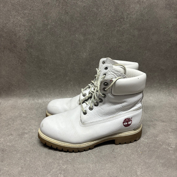Vintage Timberland White Leather Boots (UK8)