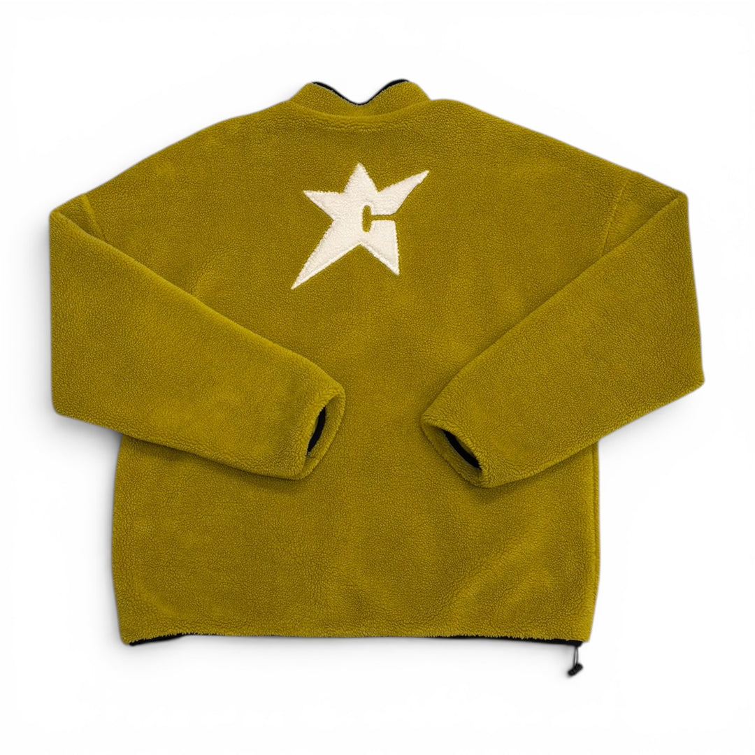 Carpet Company Yellow Sherpa Full Zip Fleece Jacket (XL)