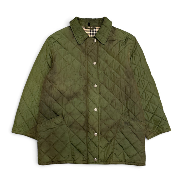 Vintage Burberrys Quilted Jacket Green (L)