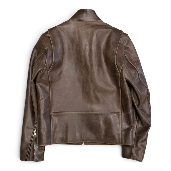 R. West Real Leather Jacket Light Brown (S)