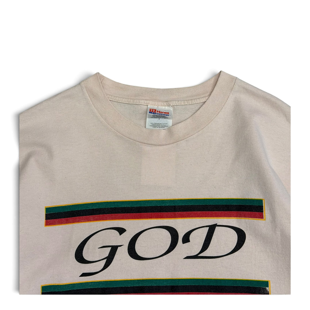 Vintage 90's God Is Great Graphic T shirt Pink (L)