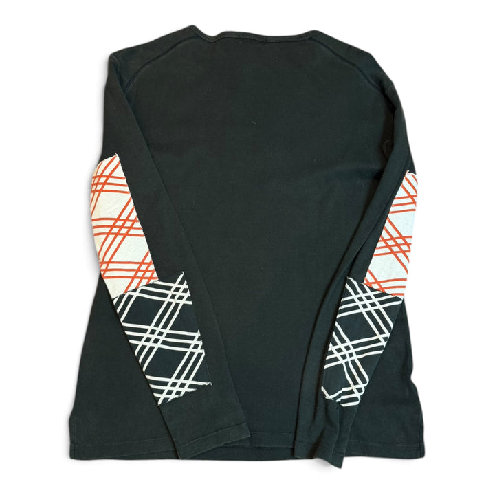 Vintage Custo Barcelona Abstract Black Long Sleeve Top (Women's XL)