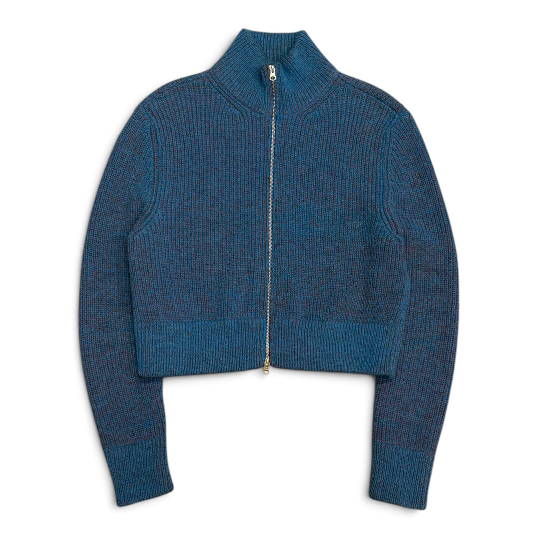 MM6 Maison Margiela Zip Up Knitted Jumper Blue (S)