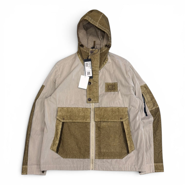 Palace CP Company 50 Fili Heavy Mixed Hooded Jacket Beige (M)