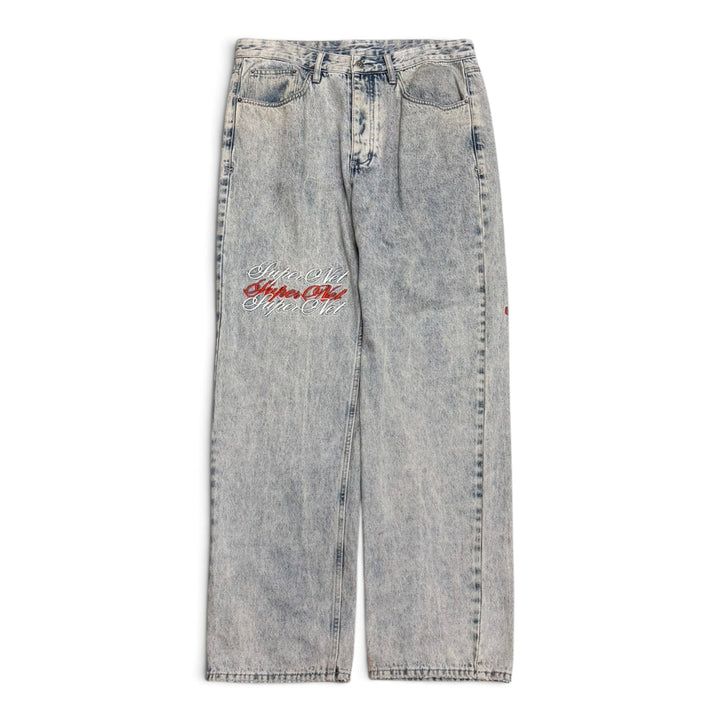 Ksubi Embroidered Baggy Jean Light Blue (34)