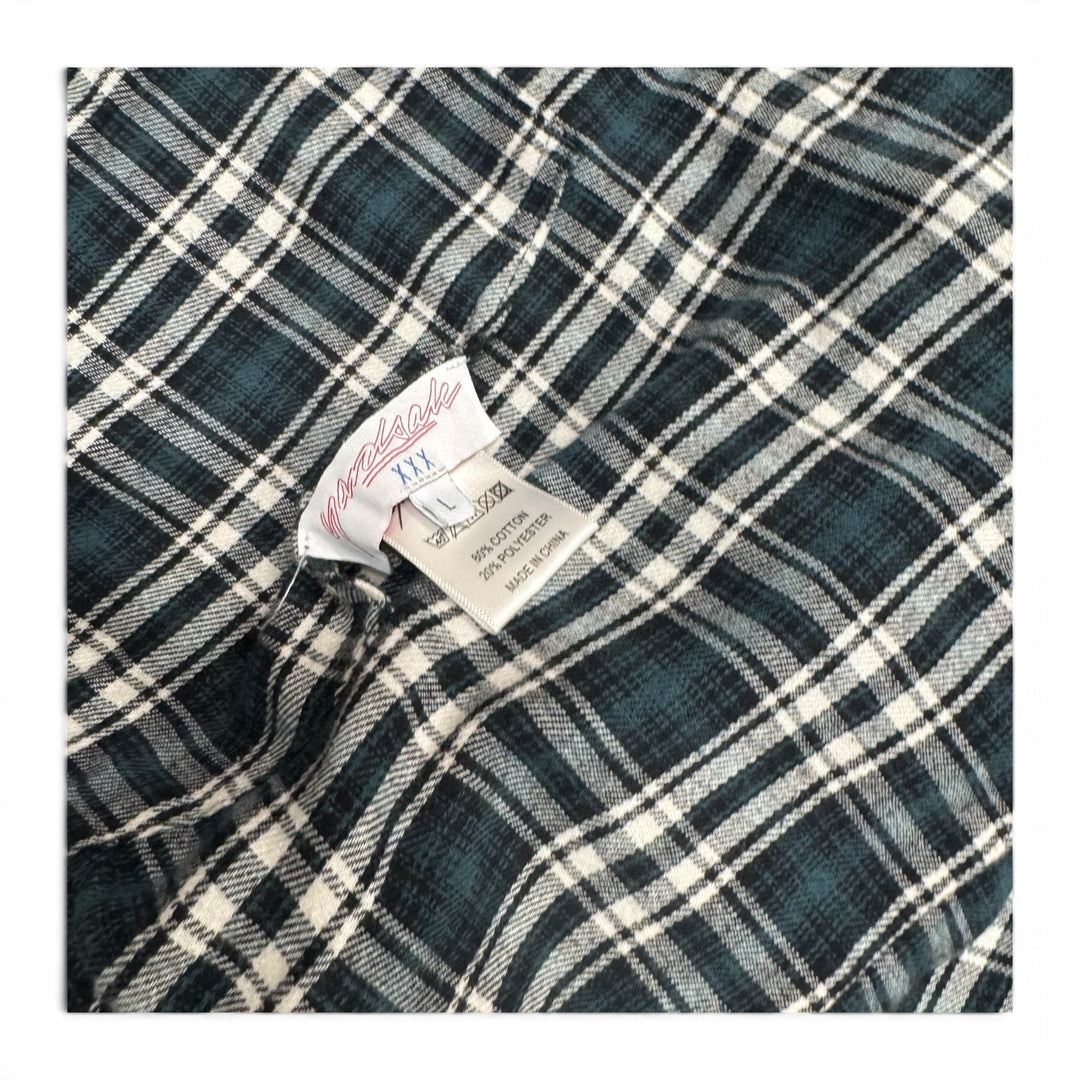 Yardsale Reversible Checkered Zip Up Hoodie  Blue&Black (L)