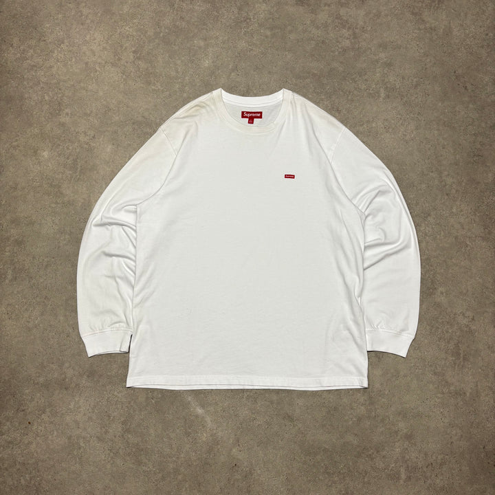 Supreme White Small Logo Long Sleeve T-Shirt (L)