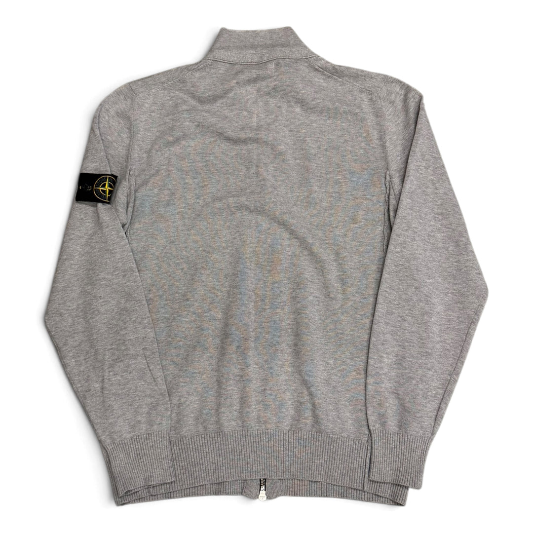 Stone Island Knitted Full Zip Up Jumper Grey (L)