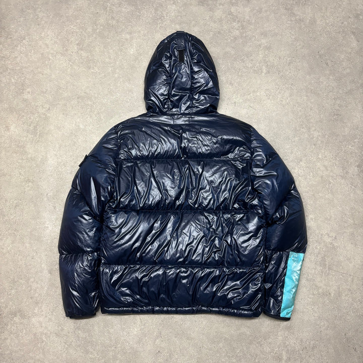 Stone Island Pertex Quantum Y Down Fill Navy Puffer Jacket (L)