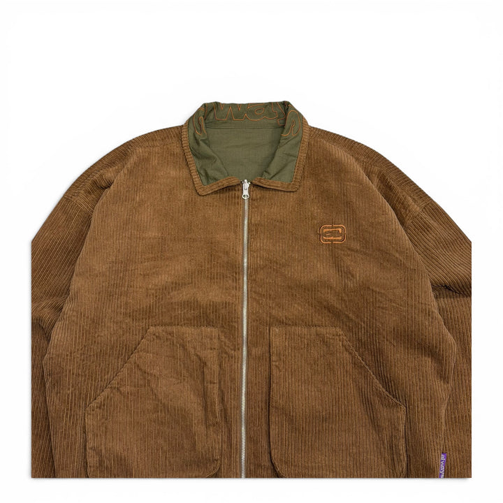Always Do Brown & Khaki Reversible Corduroy Jacket (XL)