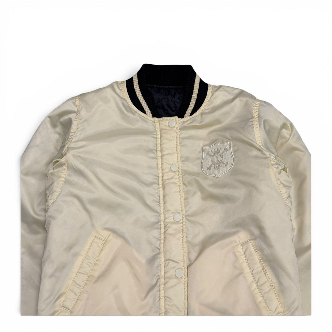 Stussy Reversible Navy & Cream Padded Bomber Jacket (XS)