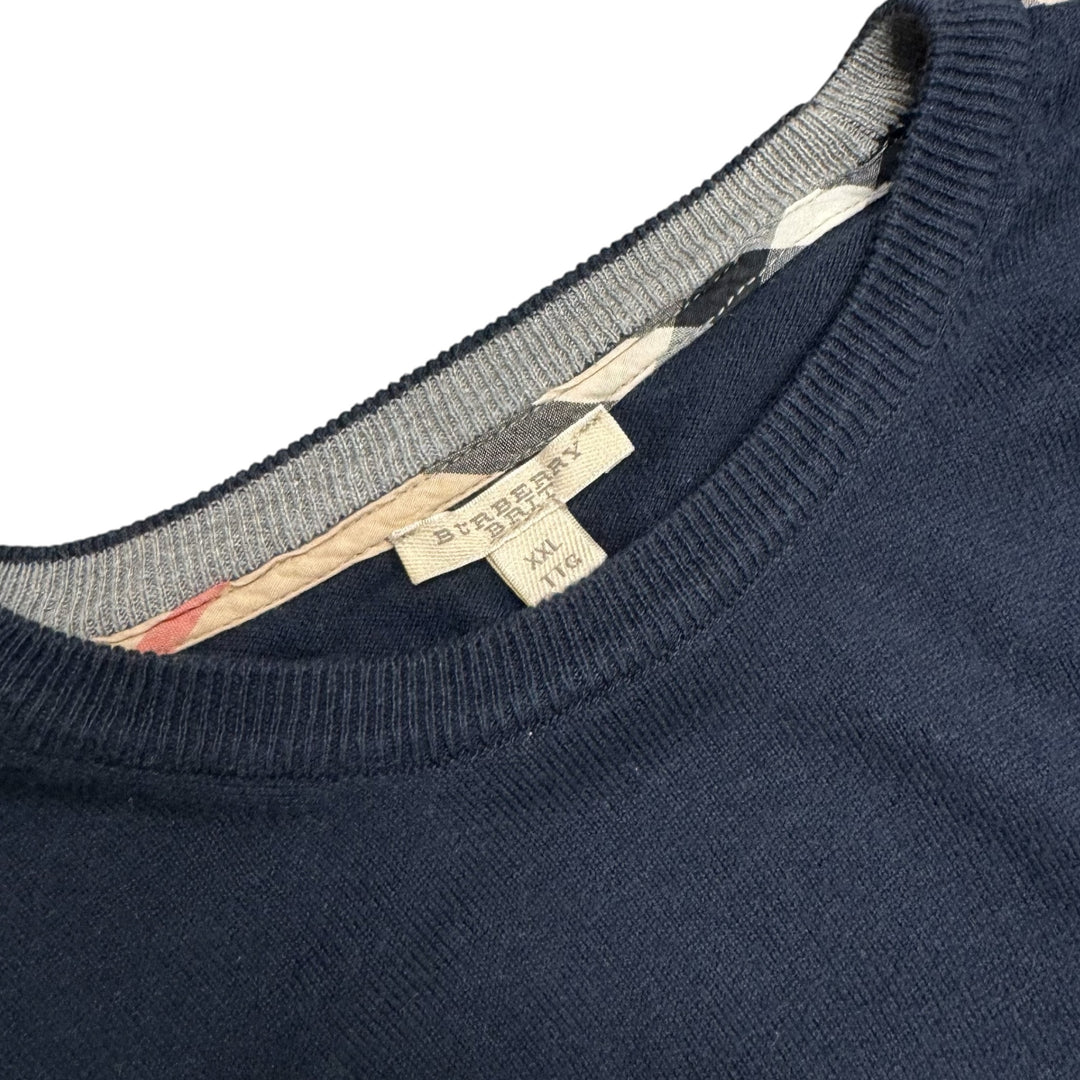 Burberry Navy Knitted Sweater (XXL)