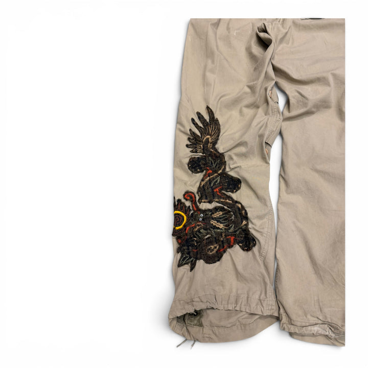 Vintage Maharishi Embroidered Trousers Beige (L)