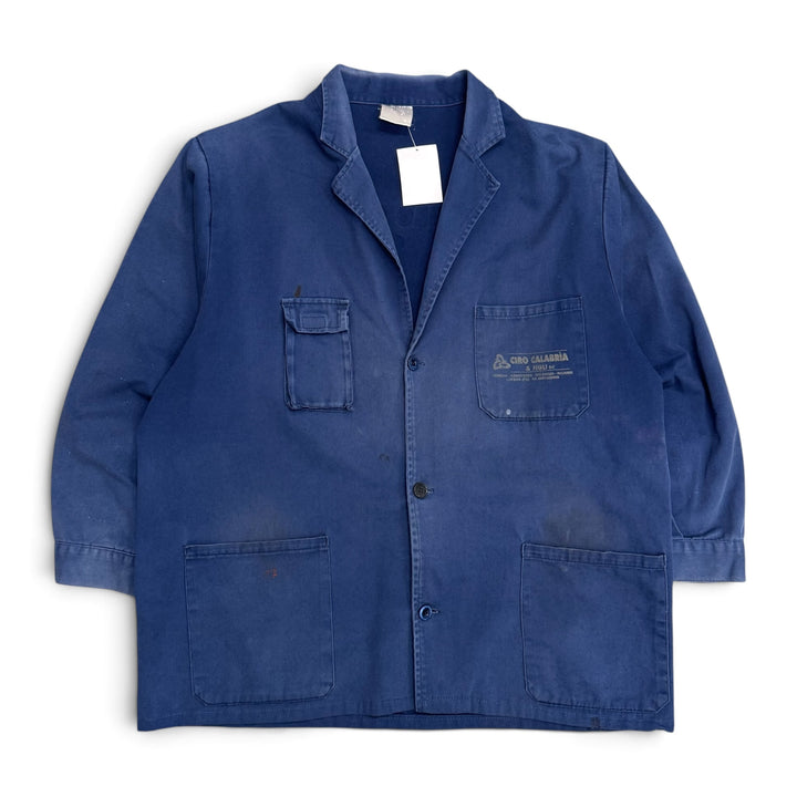 Vintage Distressed Faded Blue French Chore Jacket (XL)