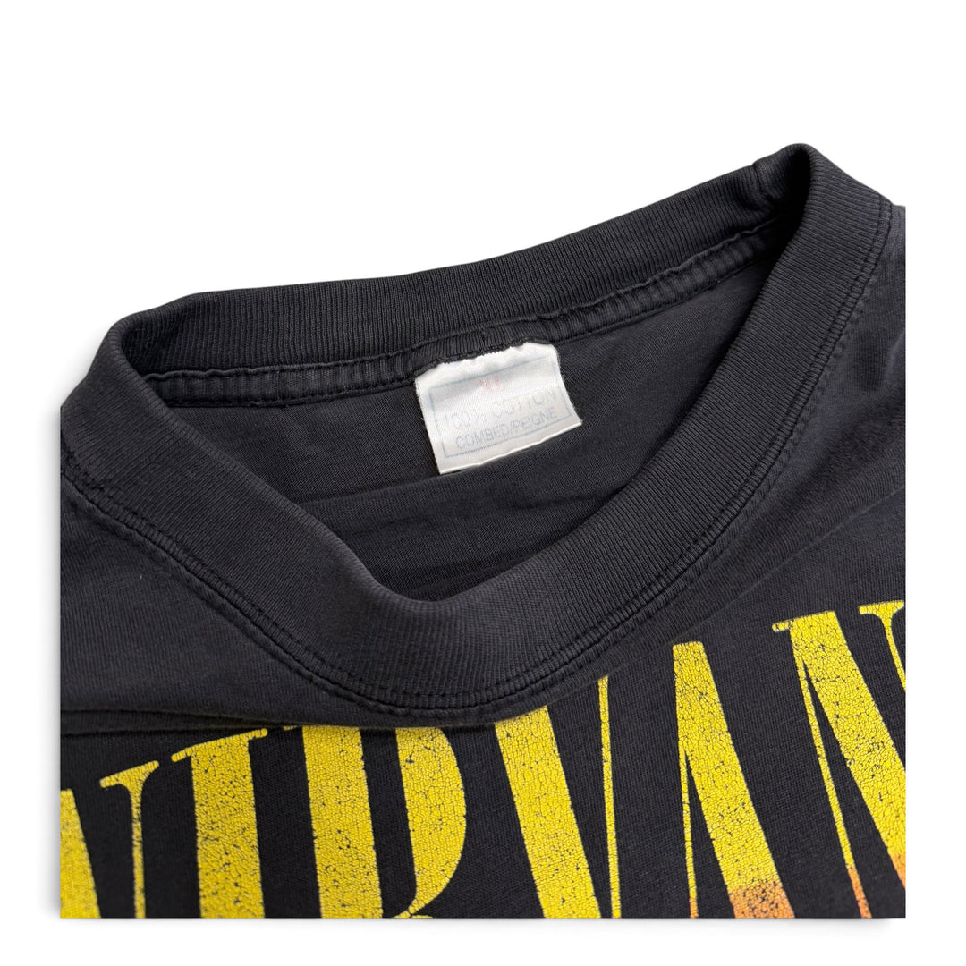 90's Vintage Nirvana Black Graphic T-Shirt (XL)