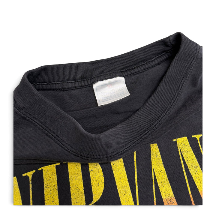 90's Vintage Nirvana Black Graphic T-Shirt (XL)