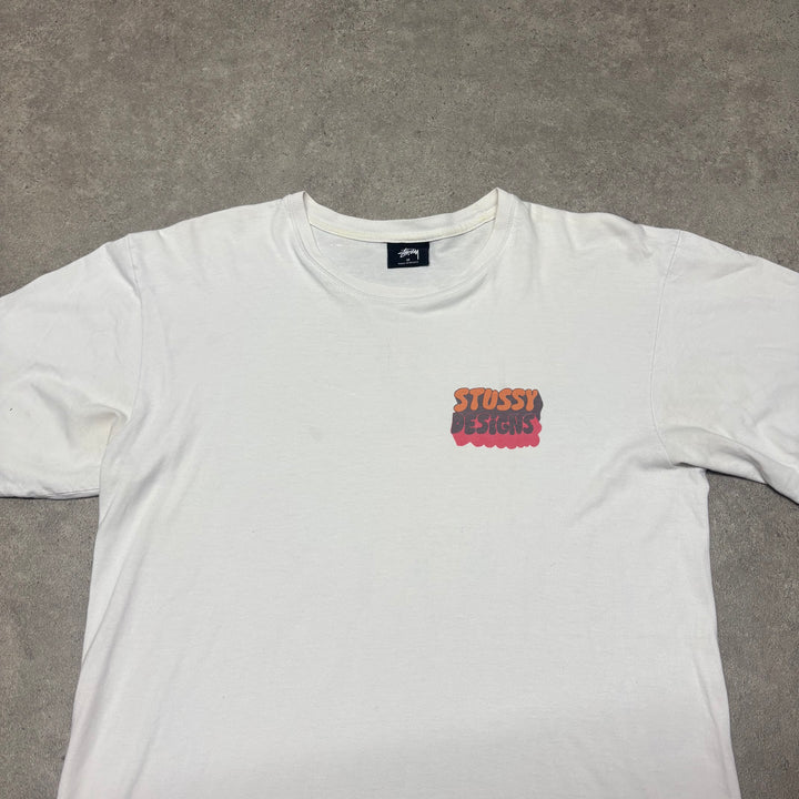 Stussy Deisgns White Graphic T-Shirt (M)