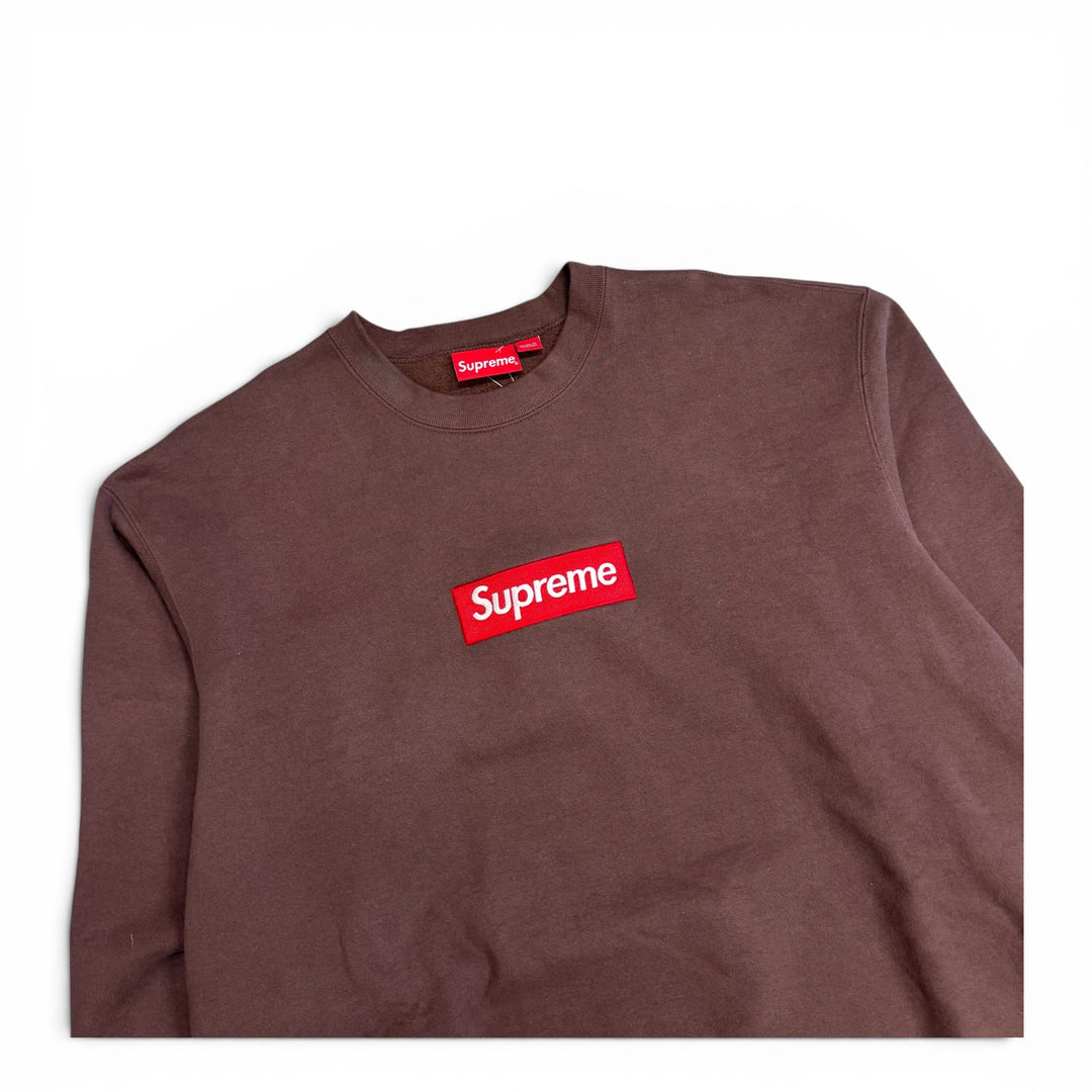 Supreme Box Logo Crewneck Sweatshirt F22 Brown (L)