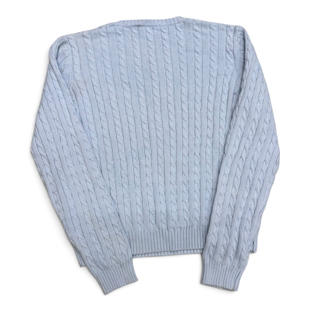 Vintage Polo Ralph Lauren Baby Blue Cable Knitted Jumper (XL)
