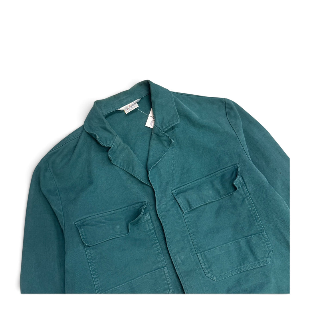 Vintage Distressed Faded Green French Chore Jacket (Women’s S)