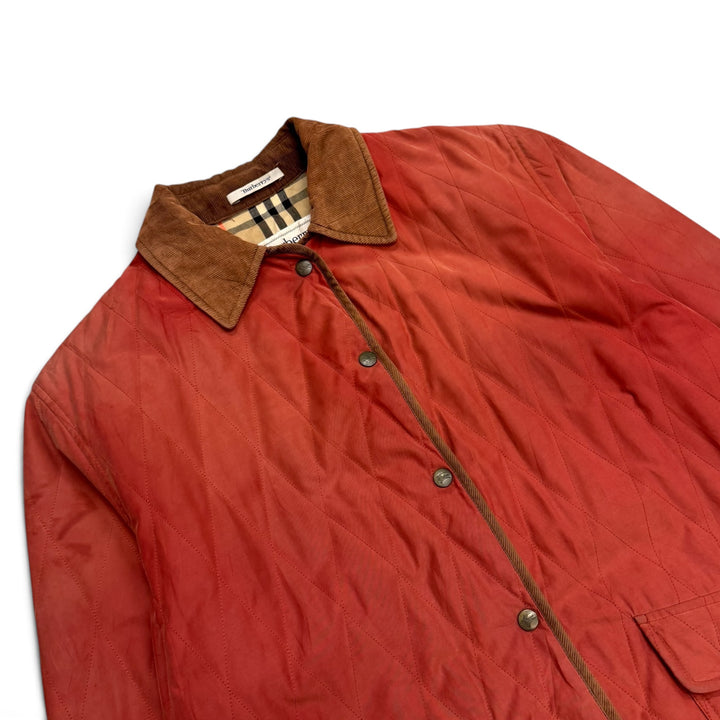 Vintage Burberys Quilted Jacket Faded Orange (L)