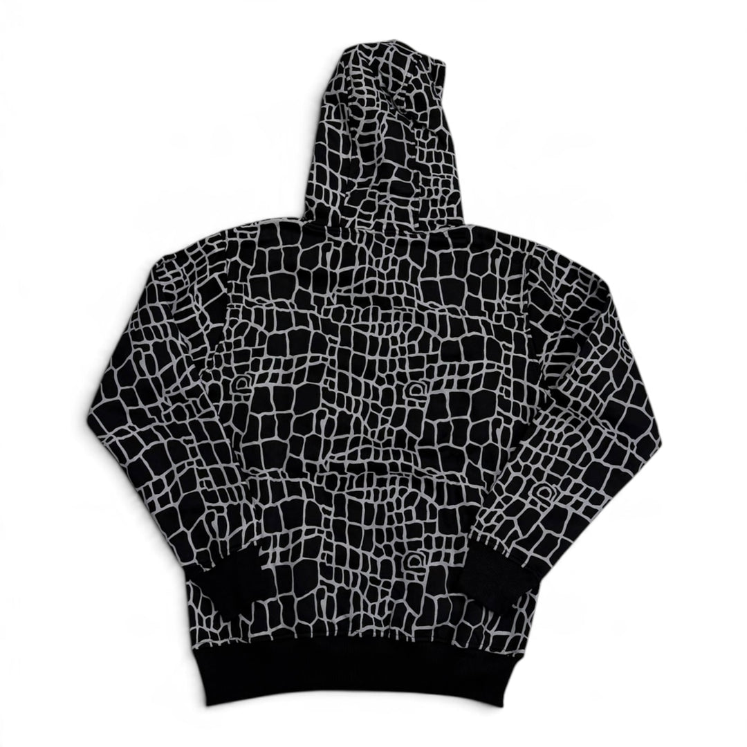 Always Do Black & Grey Abstract Graphic Pullover Hoodie (S)