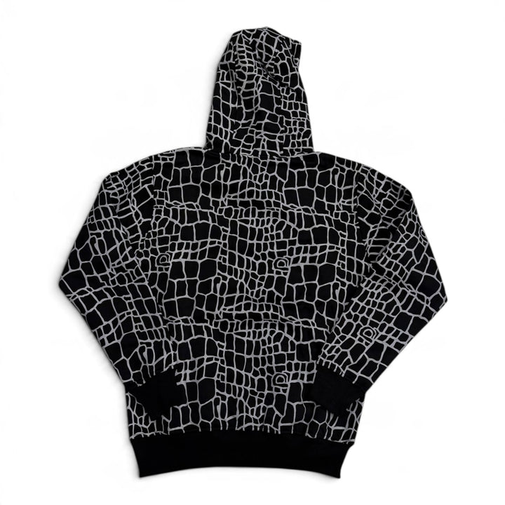 Always Do Black & Grey Abstract Graphic Pullover Hoodie (S)