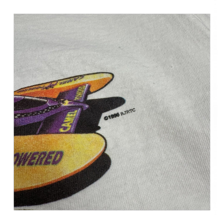 Vintage Camel Racing Graphic T Shirt White (XL)
