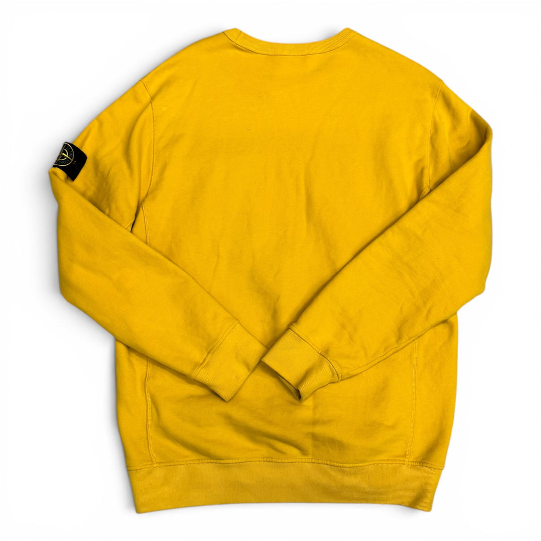 Stone Island Crew Neck Sweatshirt Pocket Detail Yellow (XXL)