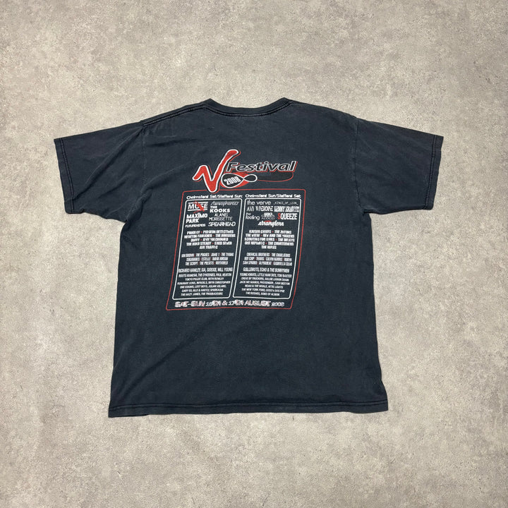 2008' Vintage V-Festival Navy Graphic T-Shirt (L)