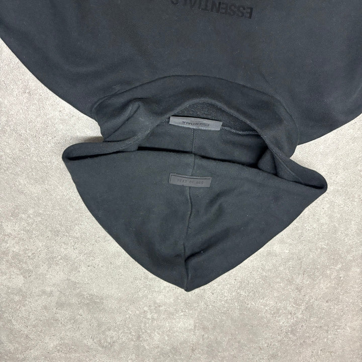 Essentials Fear Of God Black Heavyweight Pullover Hoodie (XXL)