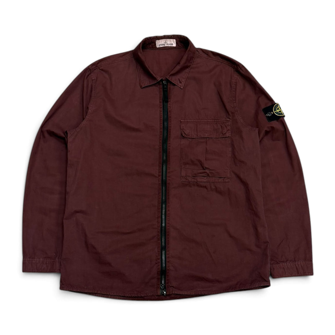 Stone Island Shirt Jacket Burgundy (XL)