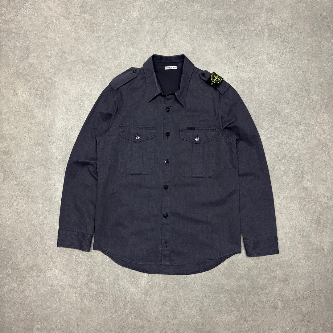 A/W 2007 Stone Island Navy Overshirt Jacket (M)