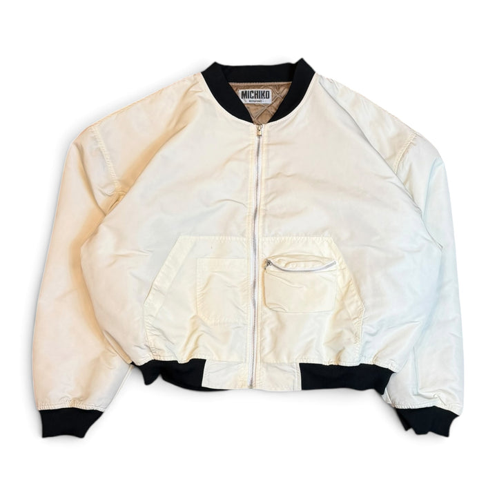 Michiko Koshino Oversized White Bomber Jacket (M)