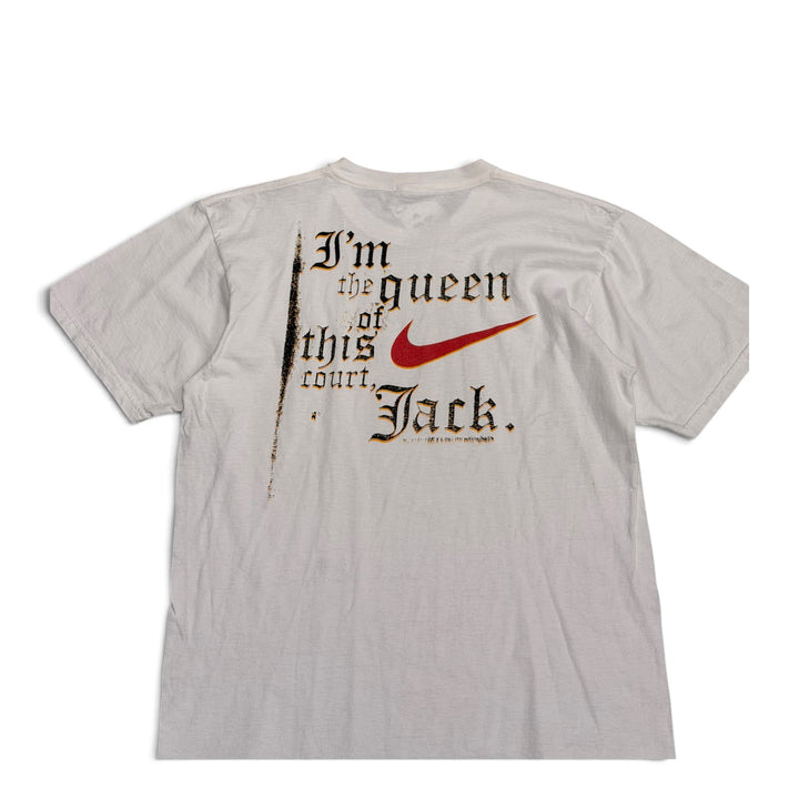 Vintage Nike I am Queen Of This Court T shirt White (M)