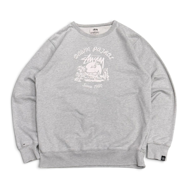 Stussy Down Patrol Crew Neck Sweatshirt Grey (M)