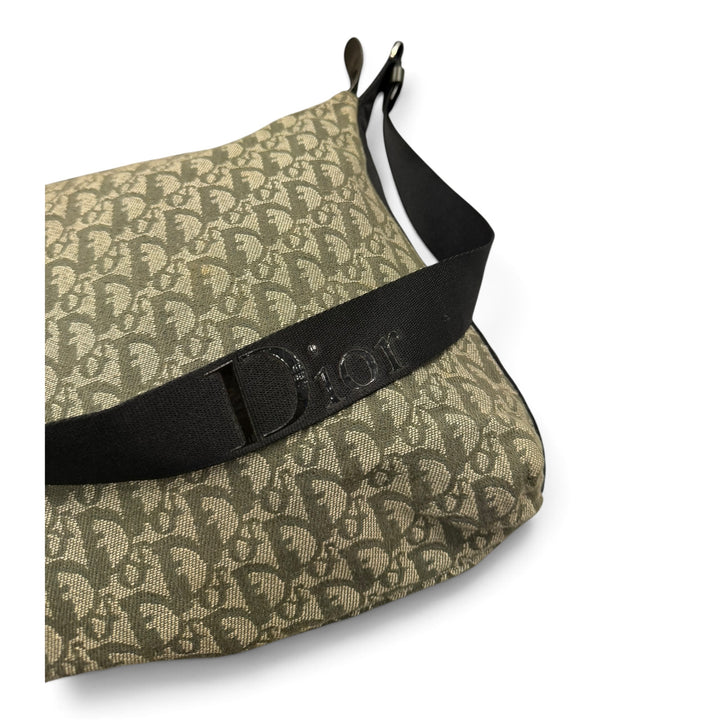 Dior Navy Trotter Canvas Shoulder Bag Green