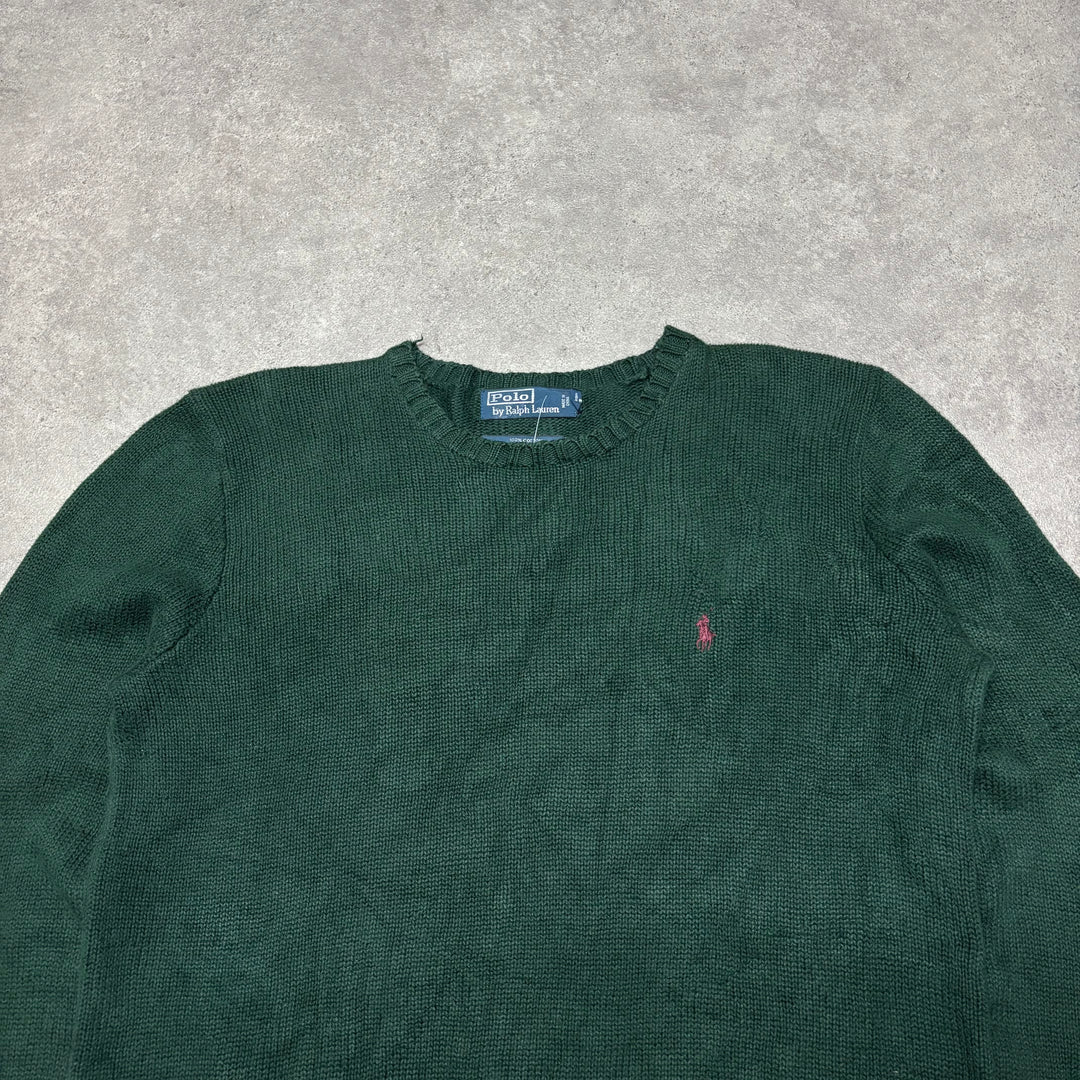 Vintage Polo Ralph Lauren Green Knitted Sweater (L)