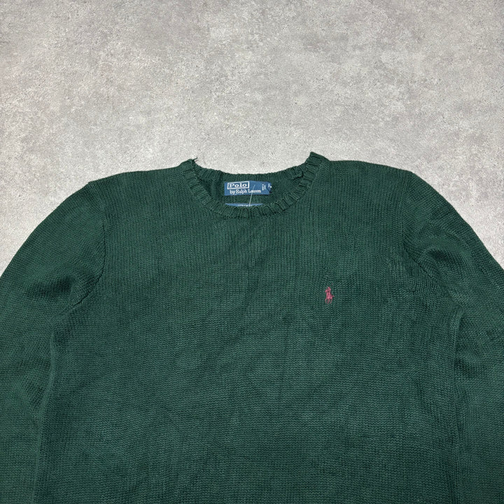 Vintage Polo Ralph Lauren Green Knitted Sweater (L)