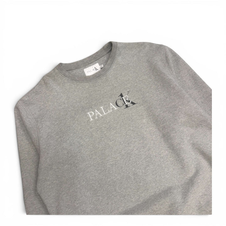 Palace X Calvin Klein Crewneck Sweatshirt Grey (XL)