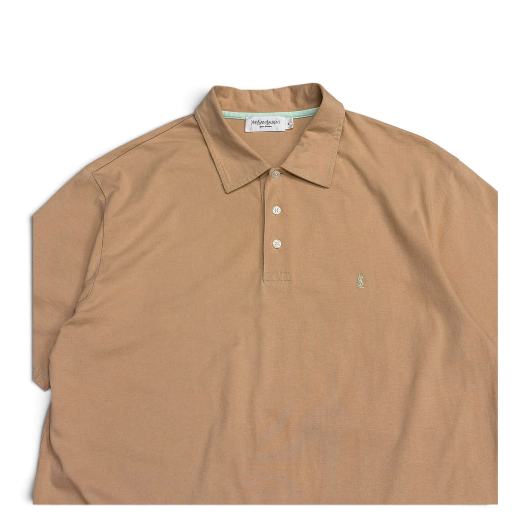 Vintage YSL Polo T Shirt Beige (XL)