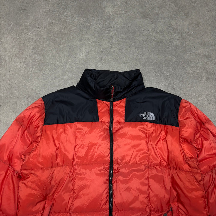 The North Face Orange Summit Series Square Quilted Puffer Jacket (XXL)