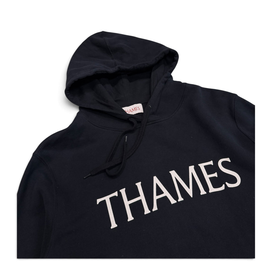 Thames Spell Out Hoodie Navy (M)
