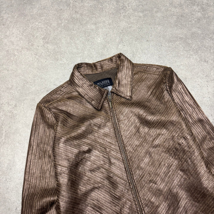 Vintage Wilsons Leather Pelle Studio Textured Jacket (M)