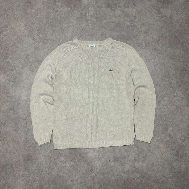 Vintage Lacoste Beige Knitted Sweater (L)