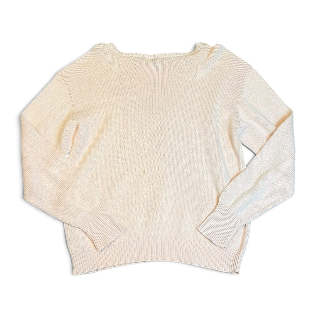 Vintage Polo Ralph Lauren Pastel Pink Knitted Jumper (L)