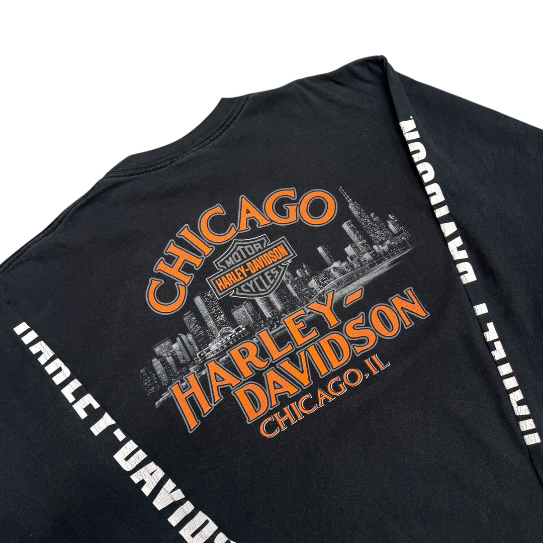 Harley Davidson Graphic Long Sleeve T Shirt Black (XL)