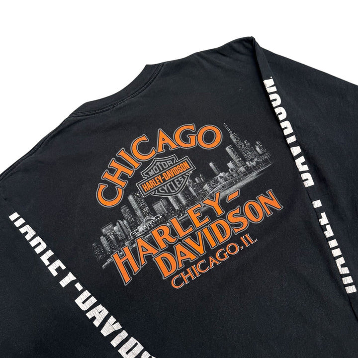 Harley Davidson Graphic Long Sleeve T Shirt Black (XL)