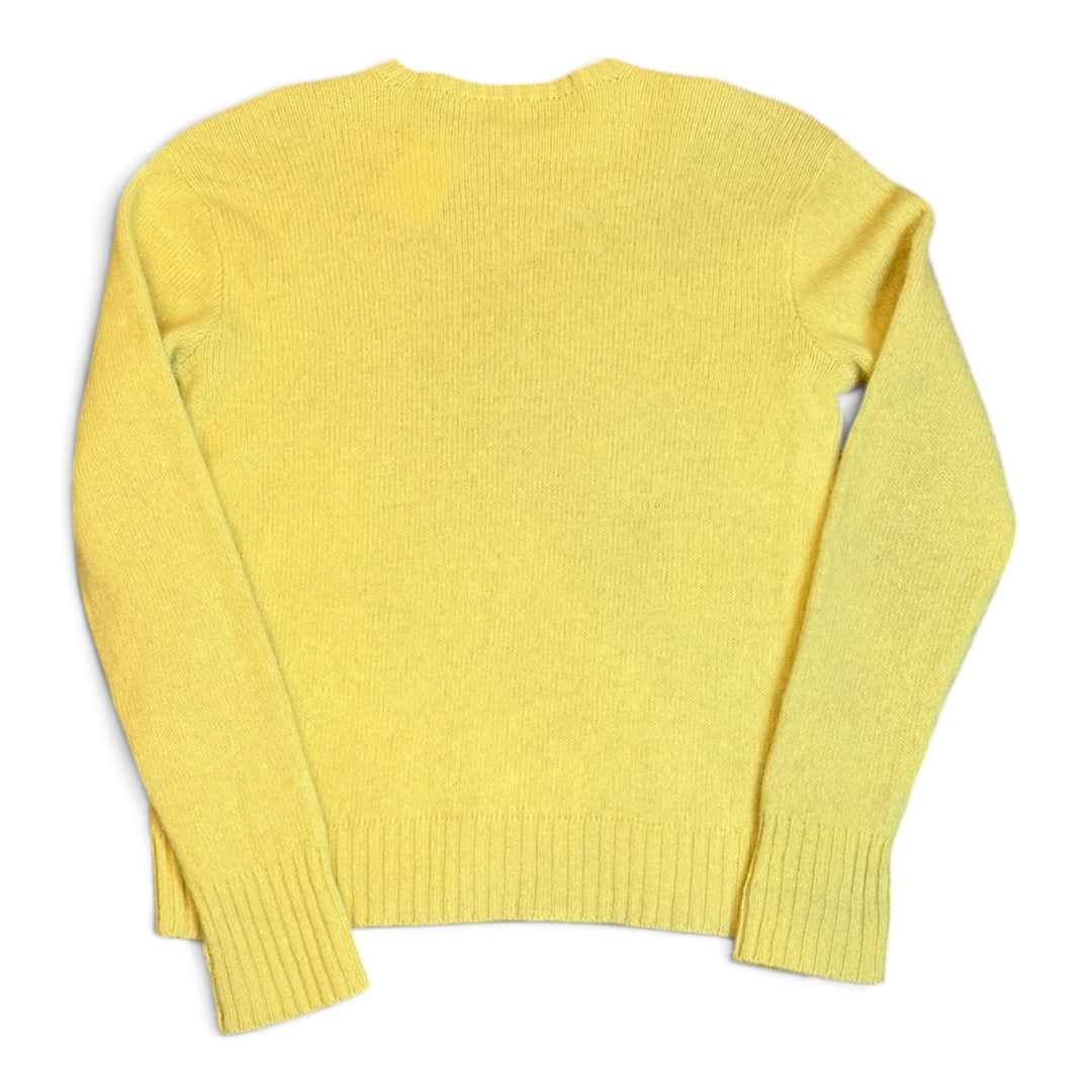Vintage Polo Ralph Lauren Yellow Wool Knitted Jumper (M)
